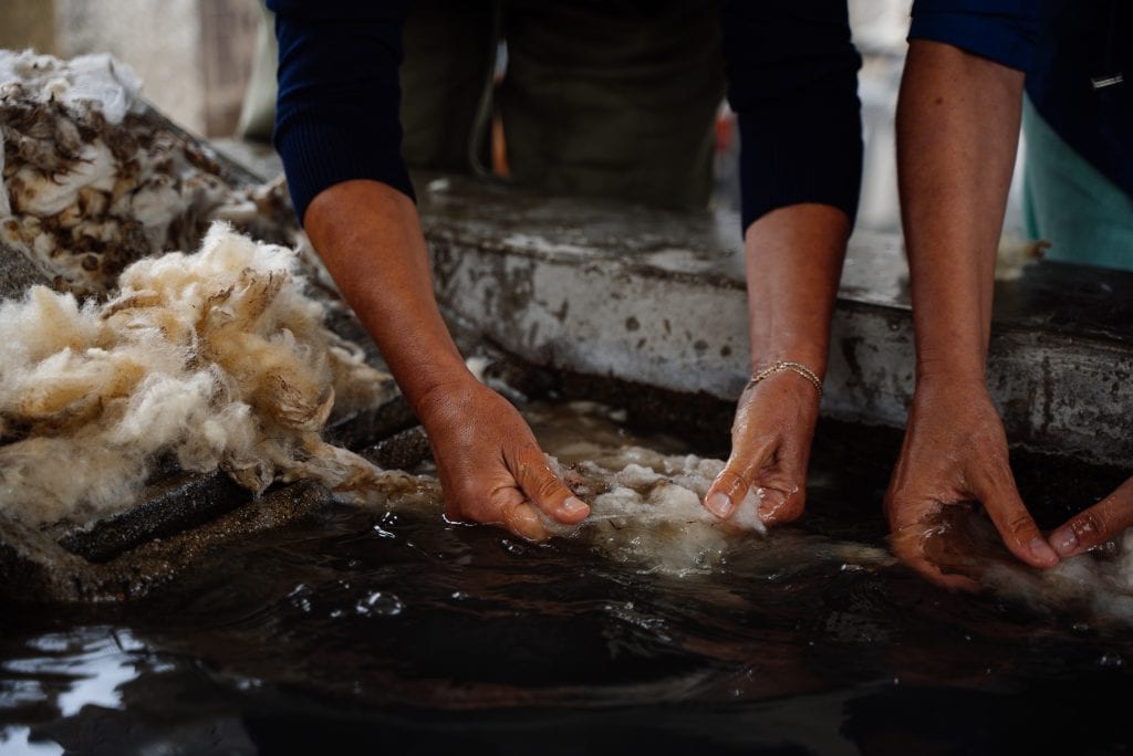 Lavagem da lã
