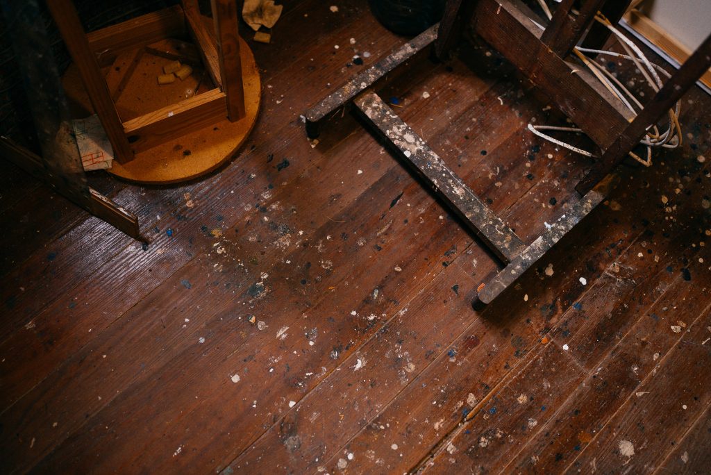 Chão do atelier