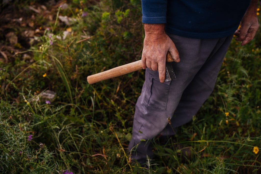 Ferramentas para fazer os muros