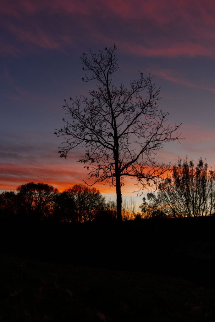 Pôr-do-sol na aldeia da Cabreira