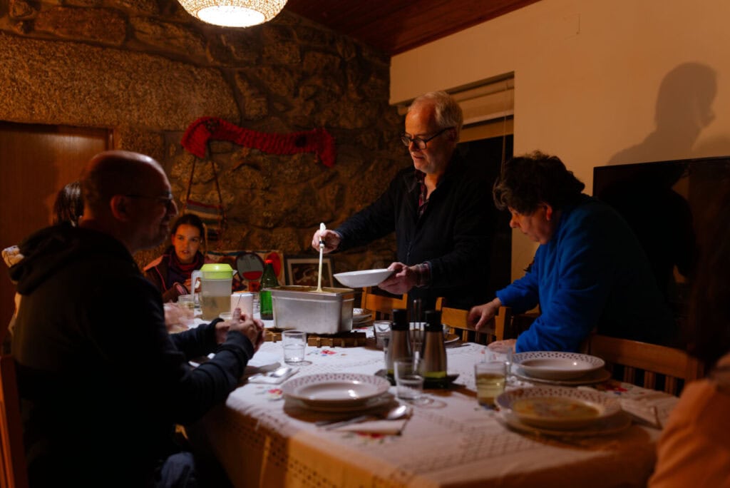 Jantar com os companheiros da Casa São Miguel, Cabreira