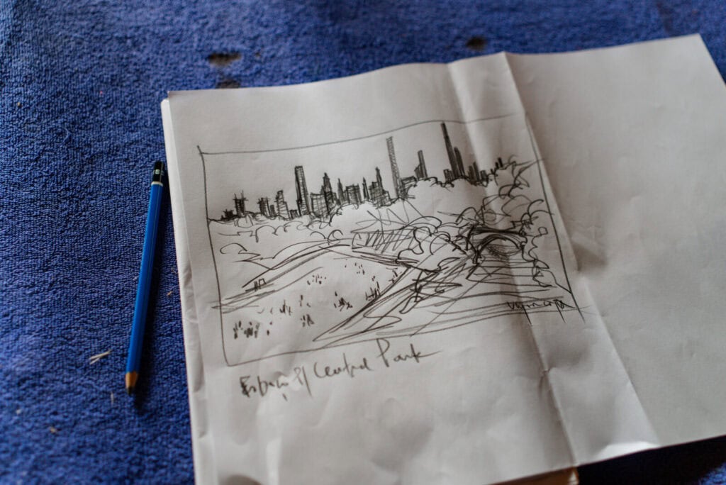 Esboço para um novo trabalho encomendado a Vitor Costa