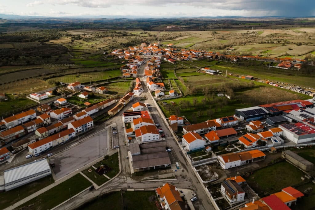 Vista aérea da aldeia de Palaçoulo