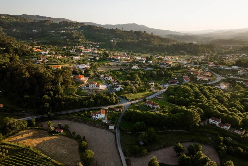 Vista aérea de Bravães