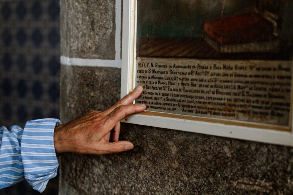Professor Jaime Ferreri na Capela de Nossa Senhora da Pegadinha