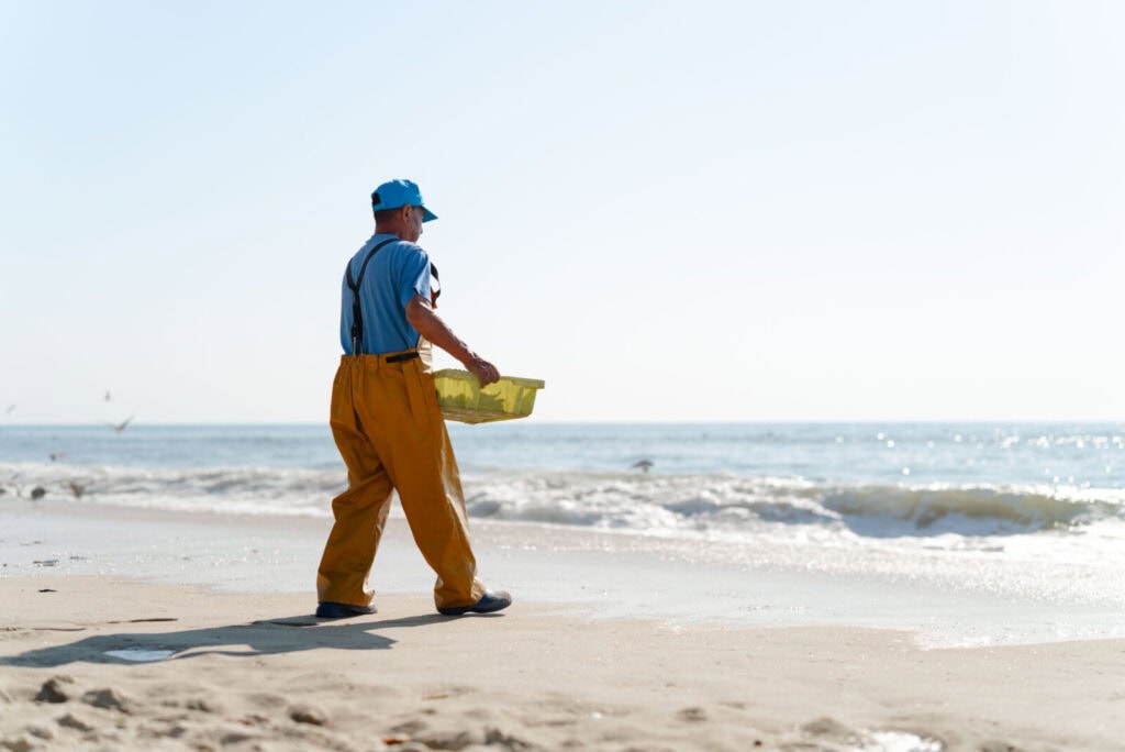 Arte xávega na Praia de Mira