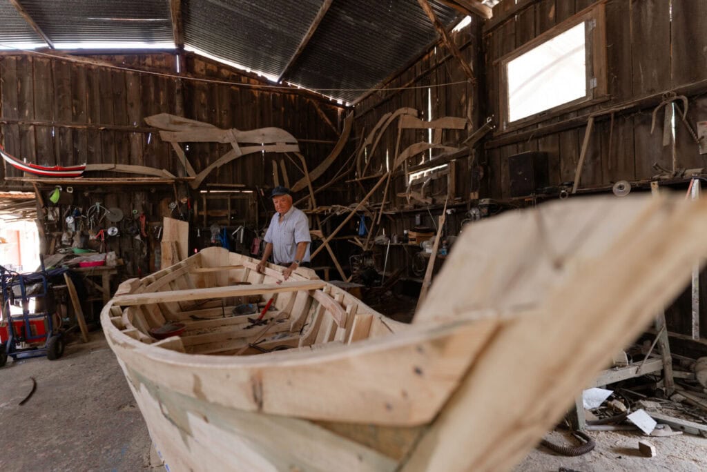 Evangelista Loureiro na sua oficina